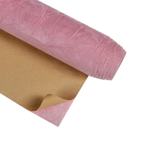 Coral Pink Self-Adhesive Crushed Velvet Drawer Liner 12"x80"