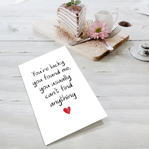 Funny Anniversary Card for Boyfriend or Girlfriend - 8x5.3in