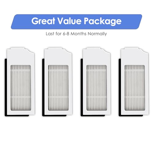 FILTERIST 4-Pack HEPA Filters for Ecovacs Deebot N20 Plus & T10 Series