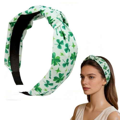 St. Patrick's Day Shamrock Knot Headband Green Hair Accessory