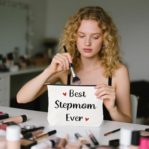 Stepmom Makeup Bag - Best Stepmom Ever Travel Toiletry Pouch