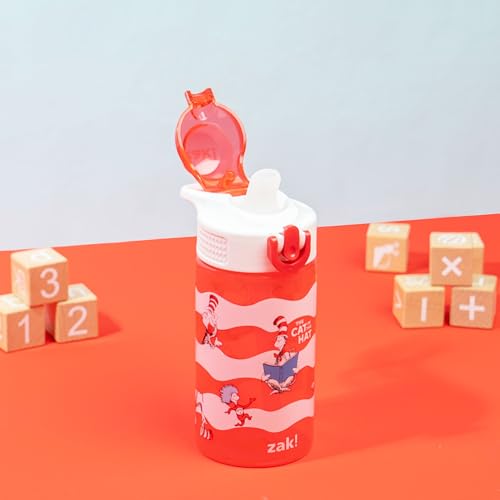 Zak Designs Dr. Seuss The Cat in the Hat 16oz Kids Water Bottle