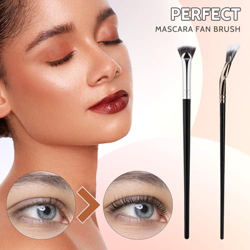 WY LIGHTING LEVEL 2Pcs Angled Fan Lash Brush & Eyelash Separator Wand