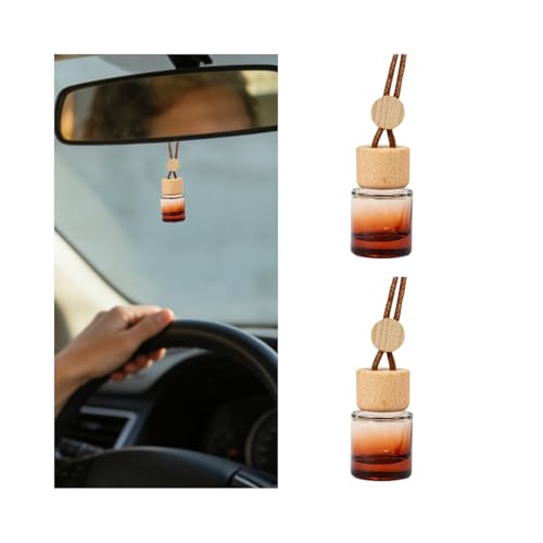 Sandfren Car Rear View Mirror Charms - 2PCS Glass Ornaments