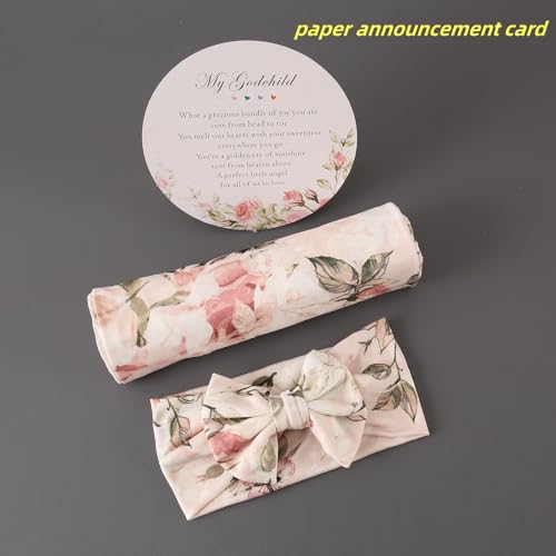 Galabloomer Vintage Newborn Receiving Blanket & Headband Set