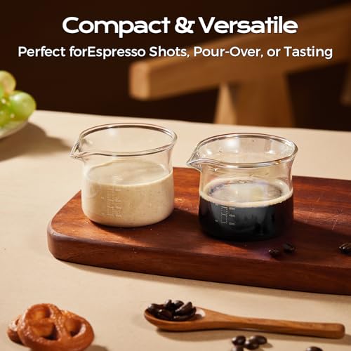 YARRAMATE Borosilicate Espresso Shot Glass - 3.4oz with Precision Pour Spout