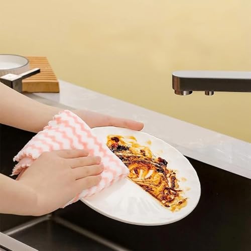 Tihzheoy 21 Pack Microfiber Dish Cloths - Super Absorbent, Quick-Dry Kitchen Towels