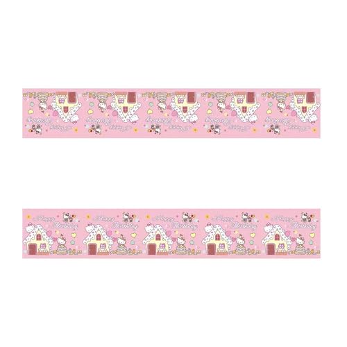 Jlemon 2-Piece Pink Cat Tablecloth for Birthday Parties - 70.8 x 42.5 in