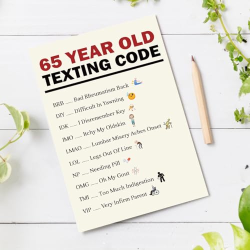 Funny 65th Birthday Card - Humorous Gift for Parents & Friends