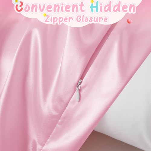 RUDONG M Satin Toddler Pillowcases 13x18 Inch, 2 Pack - Soft & Travel-Friendly