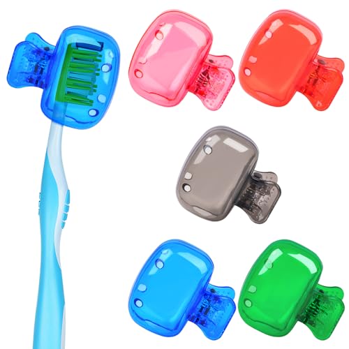 Fowecelt 5 Pack Travel Toothbrush Head Covers - Plastic Protector Caps
