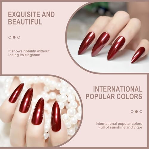 Artdone 16 Colors Chrome Nail Powder Aurora Metallic Mirror Effect Pigment