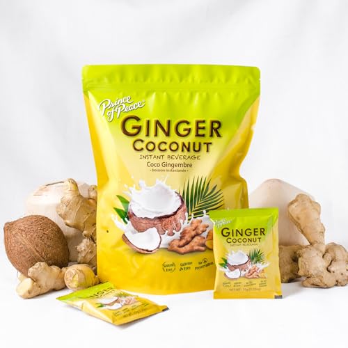 Prince of Peace Ginger Coconut Instant Beverage Mix, 22 Sachets (27.1 oz)