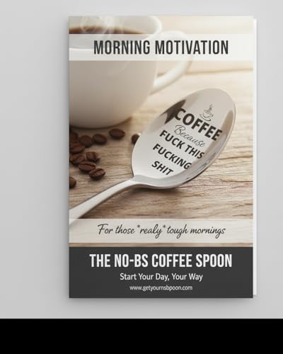Engraved Stainless Steel Coffee Spoon - Unique Gift for Coffee Lovers