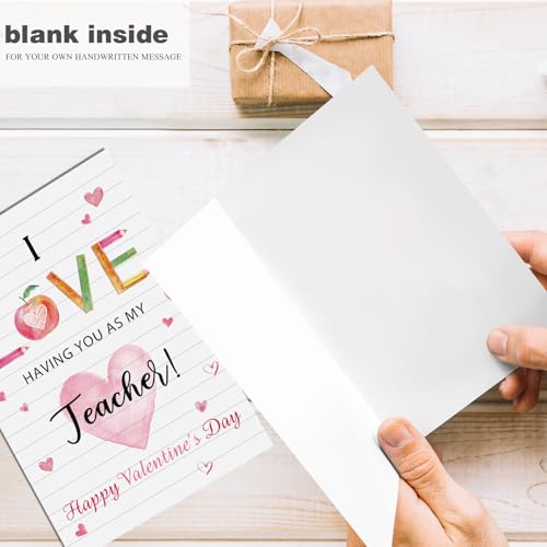 Valentine's Day Appreciation Card for Teachers - 8x5.3 Inches