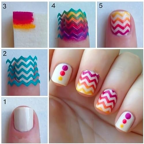 French Tip Nail Guides Smile Line Stickers 60 Sheets Wave Line