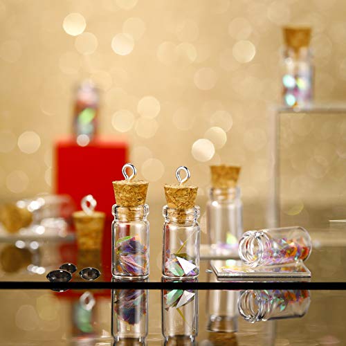 50-Piece Mini Glass Bottles with Cork Stoppers - 0.5ml Tiny Jars for DIY Crafts