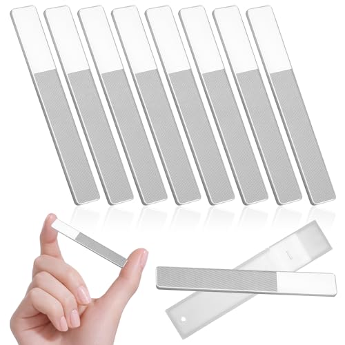 Nano Glass Nail File and Buffer Set with Case - 8 Pack