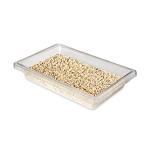 Rubbermaid Commercial 2 Gallon Food Storage Box, Clear, with Date Panel