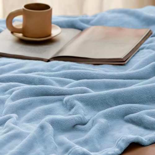 Bedsure Fleece Throw Blanket 50x70 XL, Lightweight Plush Sofa Blanket - Blue
