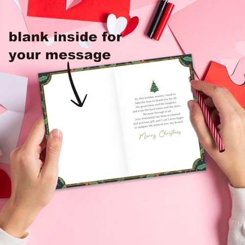 Heartfelt Christmas Friendship Card with Love and Gratitude - Bestie Sister Holiday Greeting