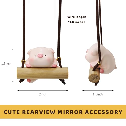 Cute Cow Rearview Mirror Hanging Ornament for Cars & SUVs