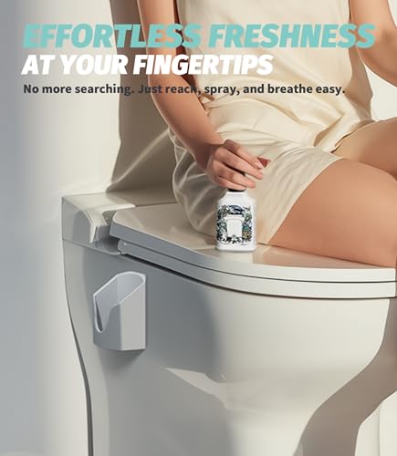 White Toilet Spray Holder for Poo Pourri | 1-4 fl oz Adhesive Organizer