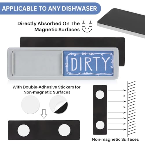 PSLER Dishwasher Magnet Clean Dirty Sign - Easy Slide Indicator