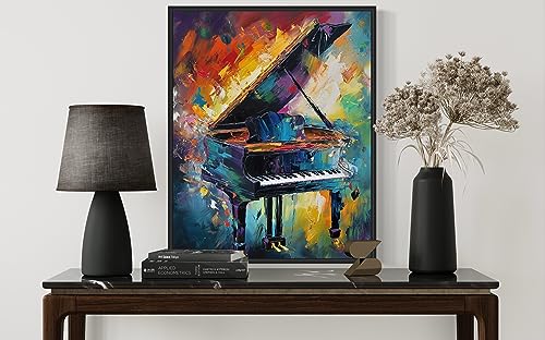 Colorful Abstract Piano Art Print - Unframed Wall Decor