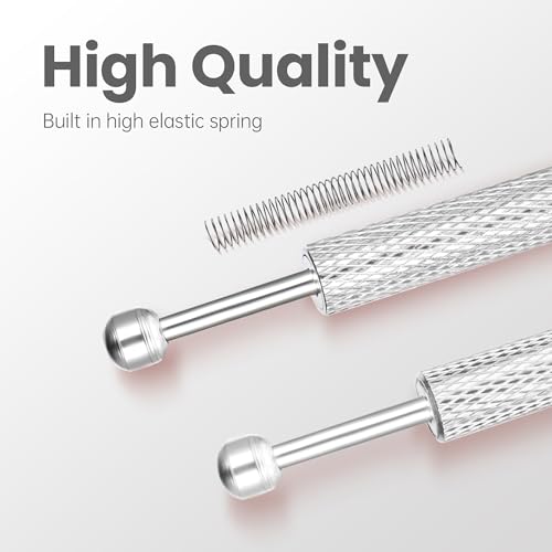BACUTHY 2 Pack Stainless Steel Piercing Ball Grabber Tool - 4 Prong Gem Picker