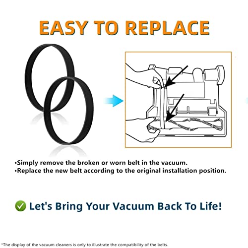JEDELEOS Replacement Vacuum Belts for Simplicity Series (Pack of 2)