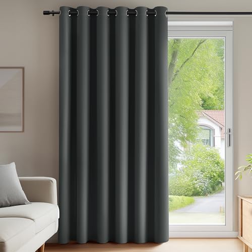 Deconovo Dark Grey Room Divider Curtain 80"W x 84"L - Pack of 1