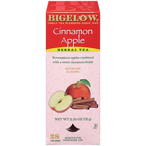 Bigelow Cinnamon Apple Herbal Tea Bags - 28 Count Box (All Natural)