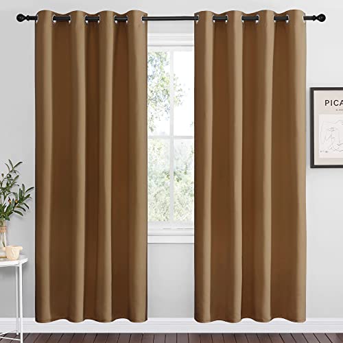 NICETOWN Blackout Curtains 55x78 Inch, Energy Efficient Grommet Drapes