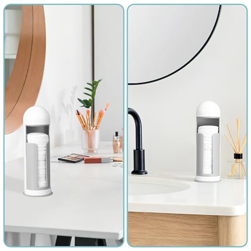 bodkar Rotating Cotton Pad Holder - Dust Proof Organizer for Skincare