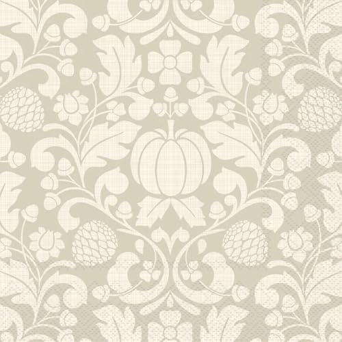 IHR Ideal Home Range 3-Ply Cocktail Napkins, Cream, 20-Count