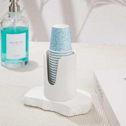Diatomaceous Earth Bathroom Cup Dispenser - 3oz Holder for Counter