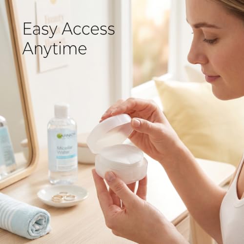 QILUCKY Portable Cotton Pad Holder Set - 2 Pcs Travel Containers for Makeup Remover Pads