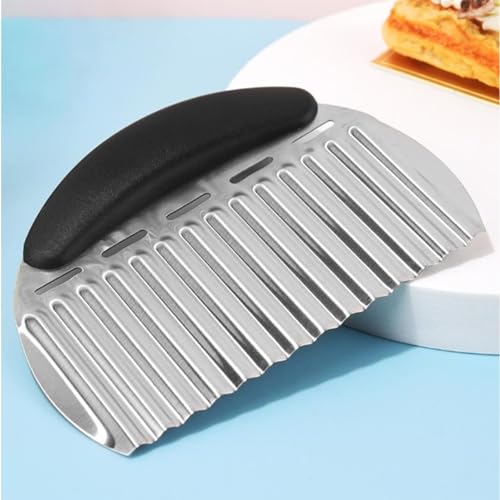 Zorveiio Stainless Steel Crinkle Cutter & French Fry Slicer