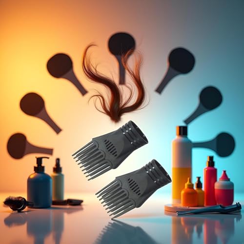 Hair Dryer Comb Attachment 2Pcs Universal Blow Dryer Nozzle for Curly Hair