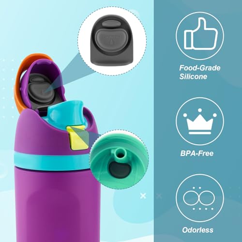 4pcs Replacement Stopper Compatible with Owala FreeSip 24oz 32oz 40oz, BPA-Free Silicone Water Bottle Lid Gaskets Replacement for Owala 16/24/32/40oz Bottle Mouth Cap Stopper Seal Parts Accessories