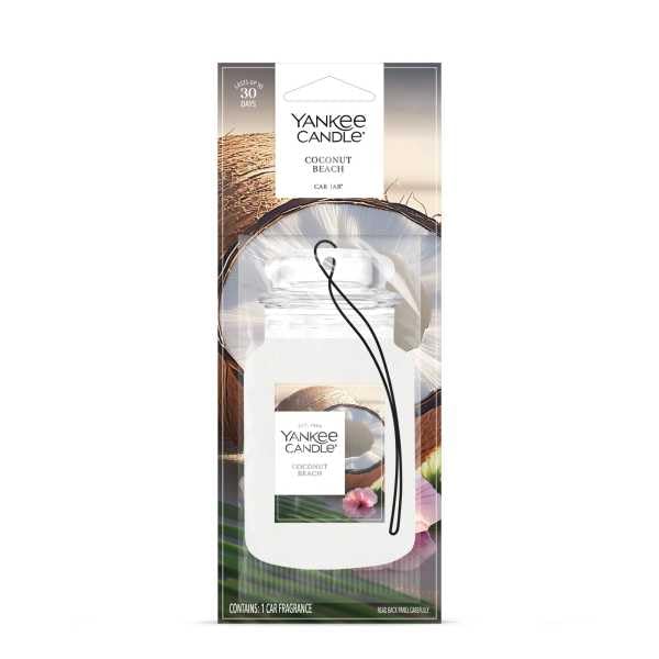 Yankee Candle Coconut Beach Paper Car Jar Air Freshener - 2 Pack