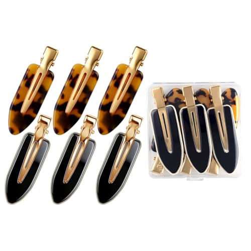FADUIIO No-Crease Hair Clips, 6-Piece Non-Slip Duckbill Styling Set