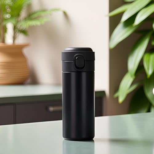 YINJAM Insulated Stainless Steel Travel Mug - 15.2 Oz Leakproof Coffee Bottle