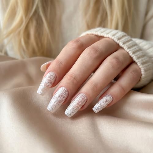 SmallCat 10 Pcs Lace Nail Art Transfer Foils Black and White Stickers
