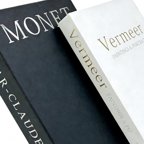 Decorative Fake Books Set of 2 - Modern Black & White Faux Books (A)