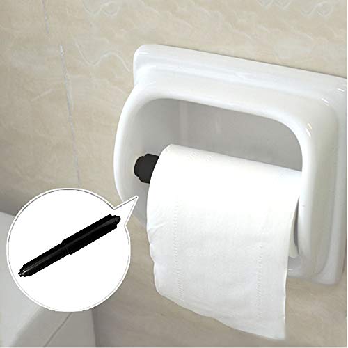2PCS Toilet Paper Holder Spindles Replacement Springs for Bathroom - Black