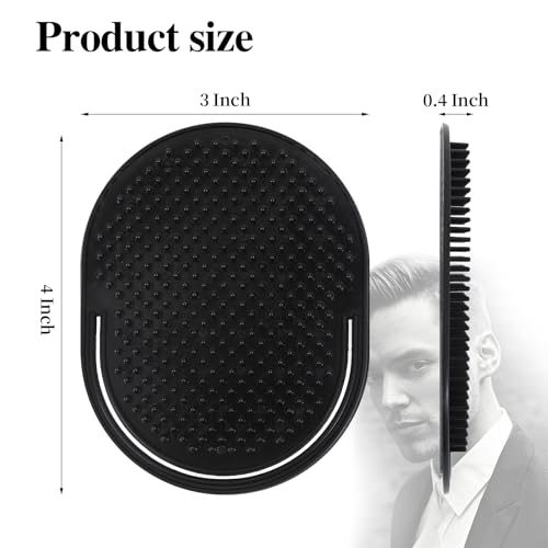 OUMASK 6-Pack Palm Combs for Men - Portable Pocket Hair Brush & Scalp Massager