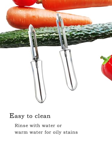 2-Piece Stainless Steel Vegetable and Potato Peeler - Sharp Ergonomic Blade