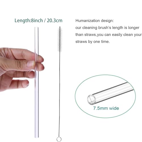 Reusable Clear Plastic Straws for Tumblers - 22 Pack, 8 Inch